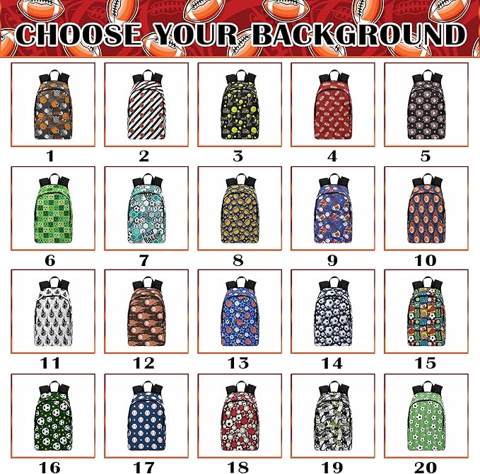 M YESCUSTOM Custom School Backpack for Boys, Personalized Name Boys Bookbag Elementary Sport School Bags Travel Laptop Back Pack Casual Daypacks
