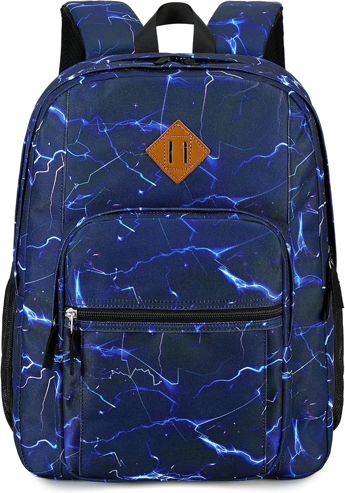 abshoo Teen Girls Solid Color Backpack For School Boys Water Resistant School Bag (Lightning Navy)