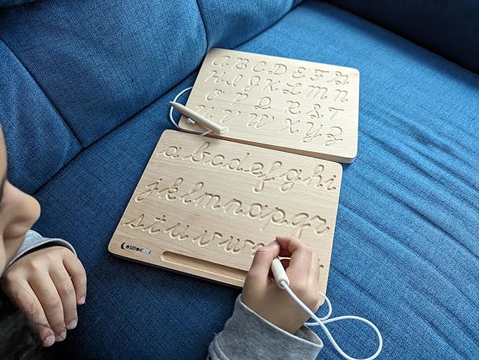 Montessori Alphabet Tracing Boards Alphabet Letters ABC Tracing (Cursive)