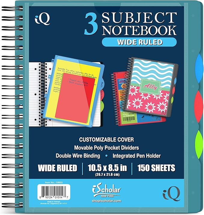 IQ Wirebound Subject Notebook (59903)