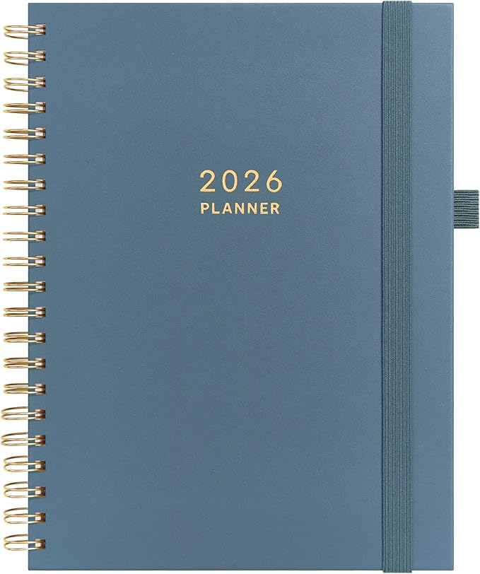 And Per Se 2026 Planner, A4 Size-Daily, Weekly & 18-Monthly Planner, Daily Schedule, Monthly Tabs, 100 GSM Thick Paper(Dark Blue)