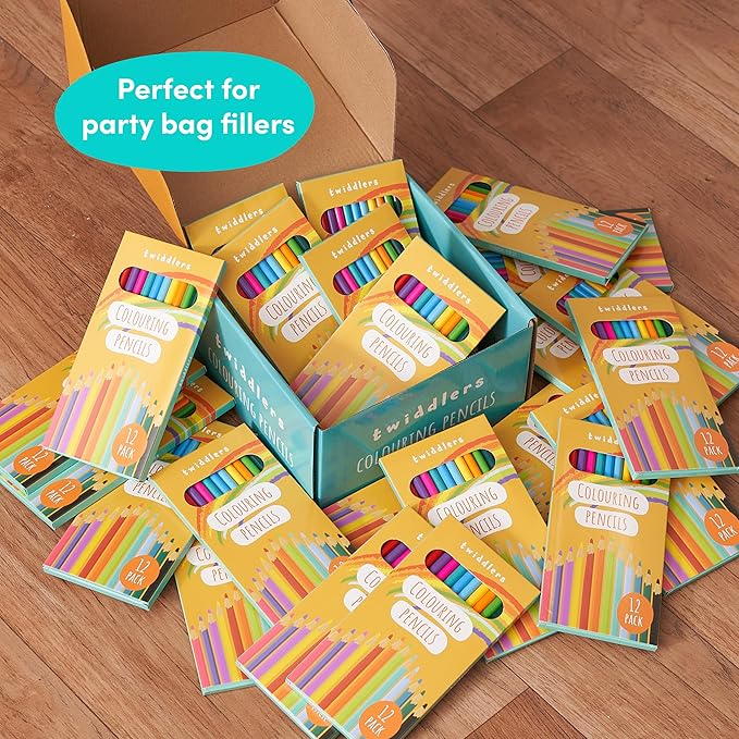 THE TWIDDLERS 24 Packs of Colored Pencils, 12 Pencils Per Box, 288 Bulk coloring pencils - 7" Multipack Drawing Set School Supplies, Party Favors, Art Sketching Pencils for Kids & Adults