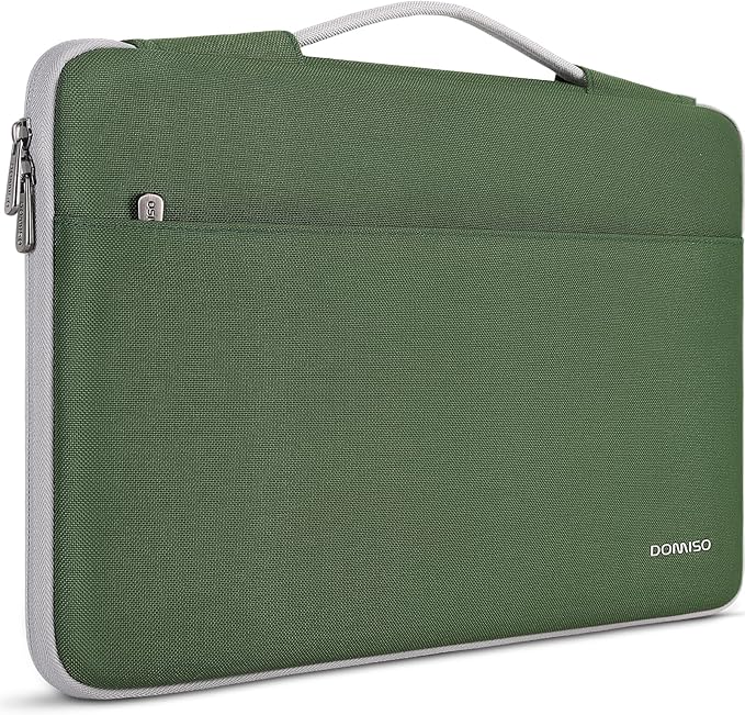 DOMISO 15.6 inch Laptop Case Sleeve Protective Cover Compatible with 16 inch MacBook Pro M4 M3 M2/Pro Max,15.6-16 inch HP Dell ASUS Lenovo Chromebook,Waterproof Computer Cases Bag,Avocado Green