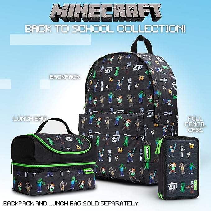 Minecraft Kids Pencil Case Stationery Pens Colored Pencils Notebook School Supplies Gamer Gifts for Boys