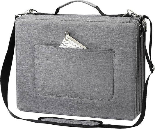 600-Slot Colored Pencil Case, 5-Layer Zipper with Shoulder strap and Handle | Organizer Bag for Pencil Storage Case for Artist Painter Office Sketch Travel Supplies