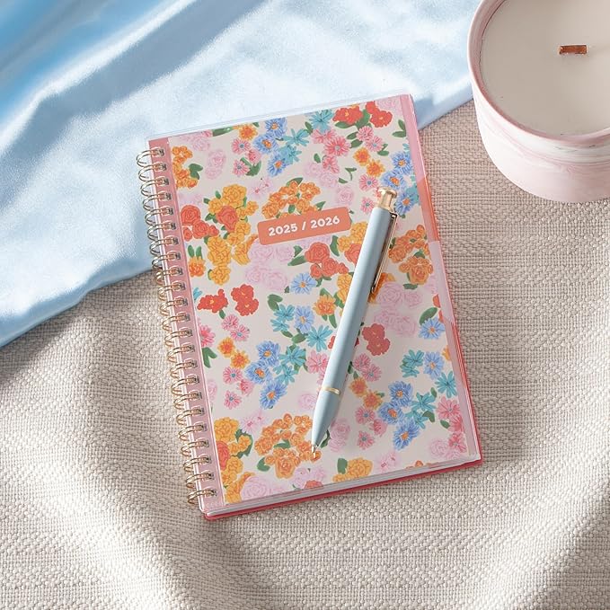 Blue Sky Gen Z 2025-2026 Weekly and Monthly Academic Year Planner Calendar, July 2025 - June 2026, 5" x 8", Flexible Interchangeable Cover, Wirebound, Laminated Tabs, Storage Pocket, Gladys