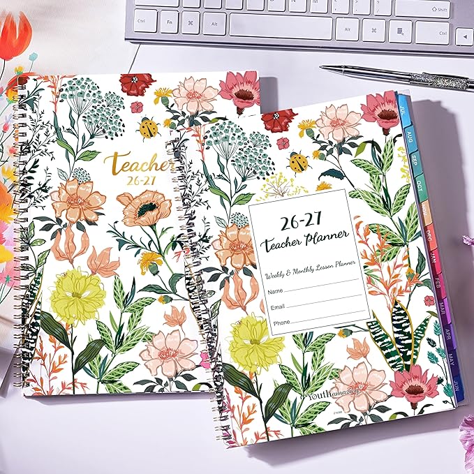 Teacher Planner 2026-2027 - Lesson Planner from Jul. 2026 - Jun. 2027, 8.5'' x 11'', Lesson Plan Book, Weekly and Monthly Homeschool Planner, Academic Planner 2026-2027 with Inspirational Quotes