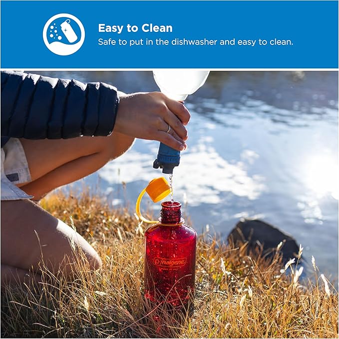 Nalgene 32 oz Narrow Mouth Water Bottle | BPA-Free, Durable & Leak Proof, Lightweight Bottle for Hiking, Gym & Travel, Seafoam