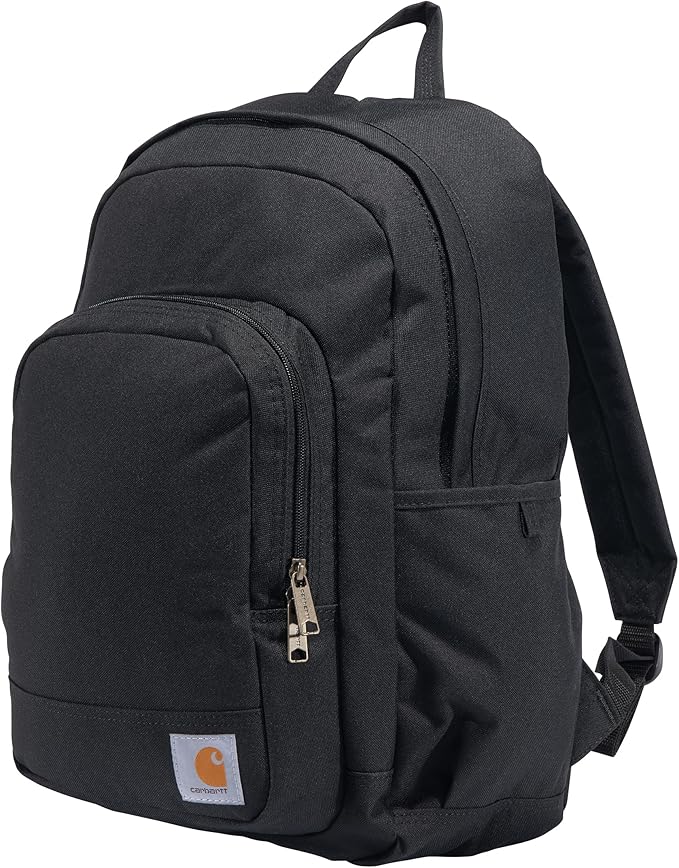Carhartt 25L Classic Laptop Backpack, Durable Water-Resistant Pack W/ 17" Laptop Sleeve and Multiple Organizational Compartments, Black