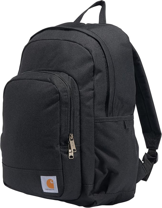 Carhartt 25L Classic Laptop Backpack, Durable Water-Resistant Pack W/ 17" Laptop Sleeve and Multiple Organizational Compartments, Black