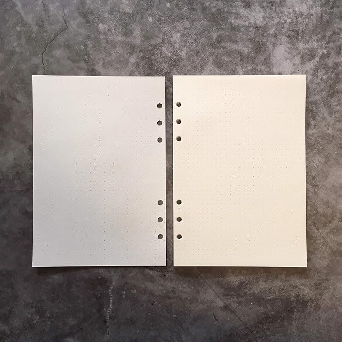 Zelten Refills/Loose Leaves for A5 Cover Ring Binder/Personal Organizer/Planner(A5 6 Holes, Dotted)