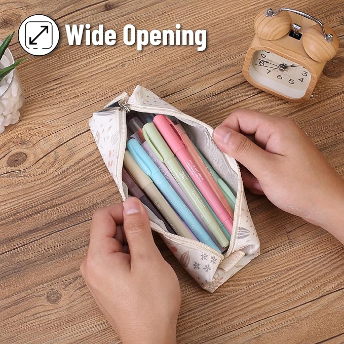 Mr. Pen- Cute Pencil Case Pouch, Multipurpose Canvas Bible Pencil Pouch, Smooth Zipper, Premium Material, Neat Stitches, Ideal for Stationery, Cosmetics, Electronics, School, Office, Travel