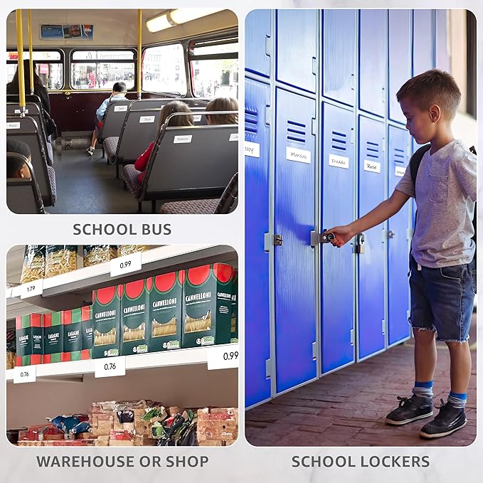 100 Pack Dry Erase Magnetic Labels 2x4 in - Magnetic Name Tags for Classroom Lockers School Bus - Classroom Magnets for Names - Magnet Labels for Whiteboard Magnet Names Plates for Classrooms Blanked