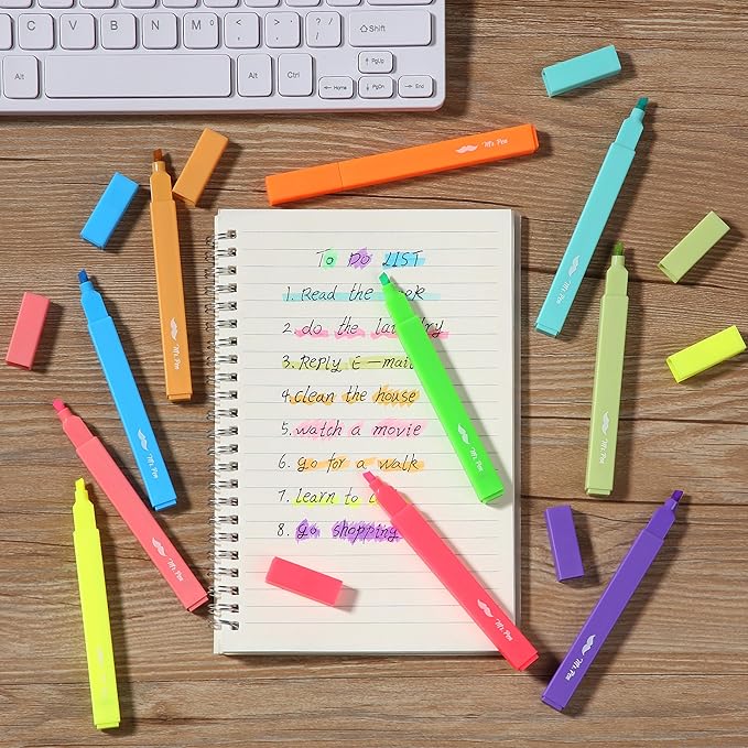 Mr. Pen- Aesthetic Highlighters No Bleed, 10 Pack, Vibrant Colors, Chisel Tip, Cute Highlighters Assorted Colors for Journaling, Highlighting, Underlining, Fast Dry, Back to School Supplies