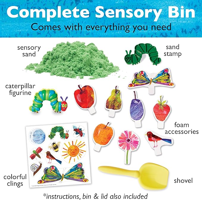 Creativity for Kids The Very Hungry Caterpillar Sensory Bin - Toddler Sensory Toys from The World of Eric Carle Books, Preschool Learning Activities and Fine Motor Toys for Toddlers (Ages 3+)