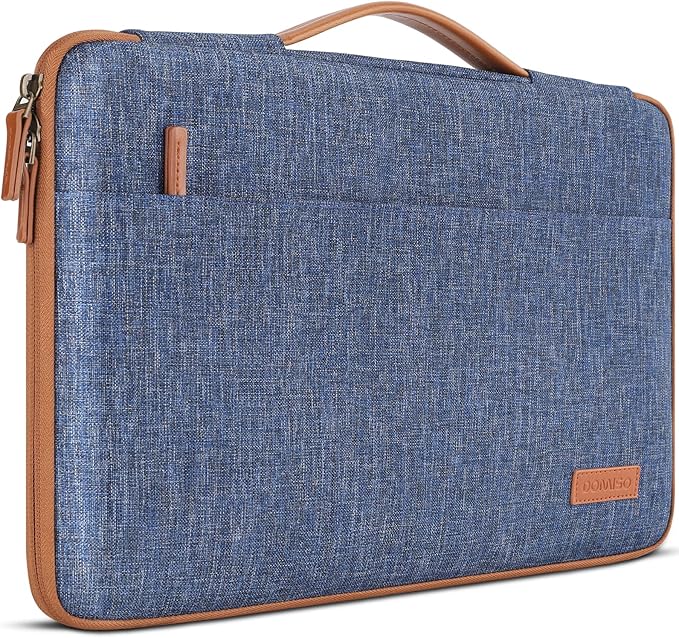 DOMISO 14 inch Laptop Case Sleeve Protective Cover Compatible with 15 inch MacBook Air M4 M3 M2,MacBook Pro,14-15 inch HP Dell ASUS Lenovo Chromebook,Waterproof Computer Cases Bag with Handle,Blue
