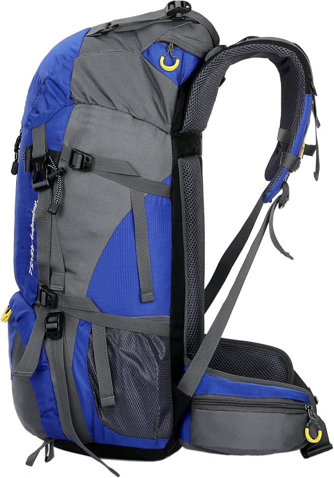 WoneNice 50L(45+5) Waterproof Hiking Backpack Outdoor Daypack w/Rain Cover