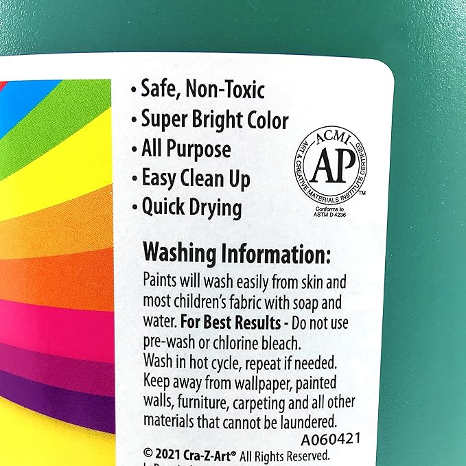 Cra-Z-Art Kids Washable Tempera Poster Paint Non-Toxic Art Supplies - Green - 1 Gallon