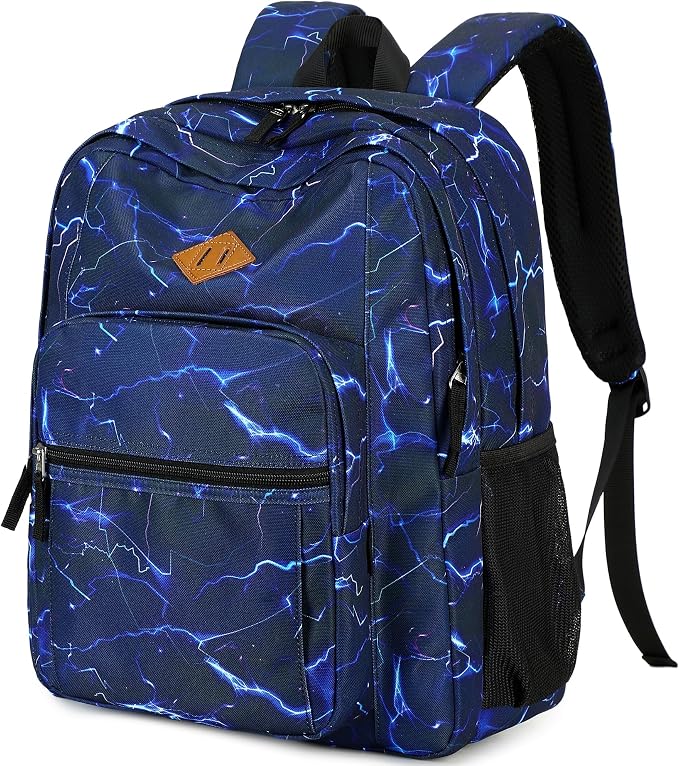abshoo Teen Girls Solid Color Backpack For School Boys Water Resistant School Bag (Lightning Navy)