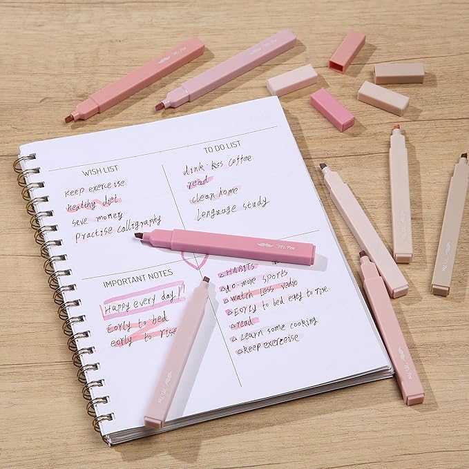 Mr. Pen- Aesthetic Highlighters No Bleed, 8 Pack, Pastel Colors, Chisel Tip, Cute Highlighters Assorted Colors for Journaling, Highlighting, Underlining, Fast Dry, Back to School Supplies