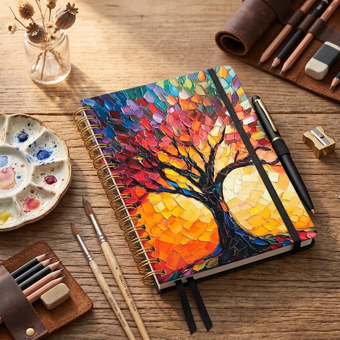 AHGXG Spiral Journal Notebook, 160 Lined Pages, A5 Size (5.7'' x 8.3'')