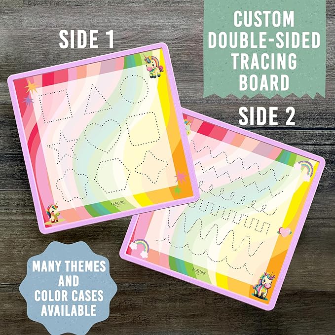 Kid's Name Tracing Board | Dry Erase Letter Tracing | Reusable Writing Practice Board | Personalized | Baby Unicorn Theme