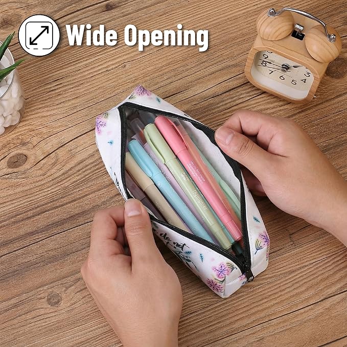 Mr. Pen- Cute Pencil Case Pouch, 2 Pack, Multipurpose Canvas Bible Pencil Pouch, Smooth Zipper, Premium Material, Neat Stitches, Ideal for Stationery, Cosmetics, Electronics, School, Office, Travel