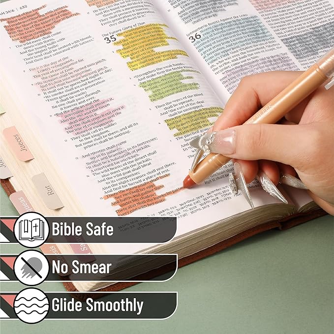 Mr. Pen- No Bleed Gel Highlighters, Soft & Muted Colors, 16 Pack, Bible Highlighters and Pens No Bleed, Bible Markers for Study, Journaling, School Supplies and Accessories