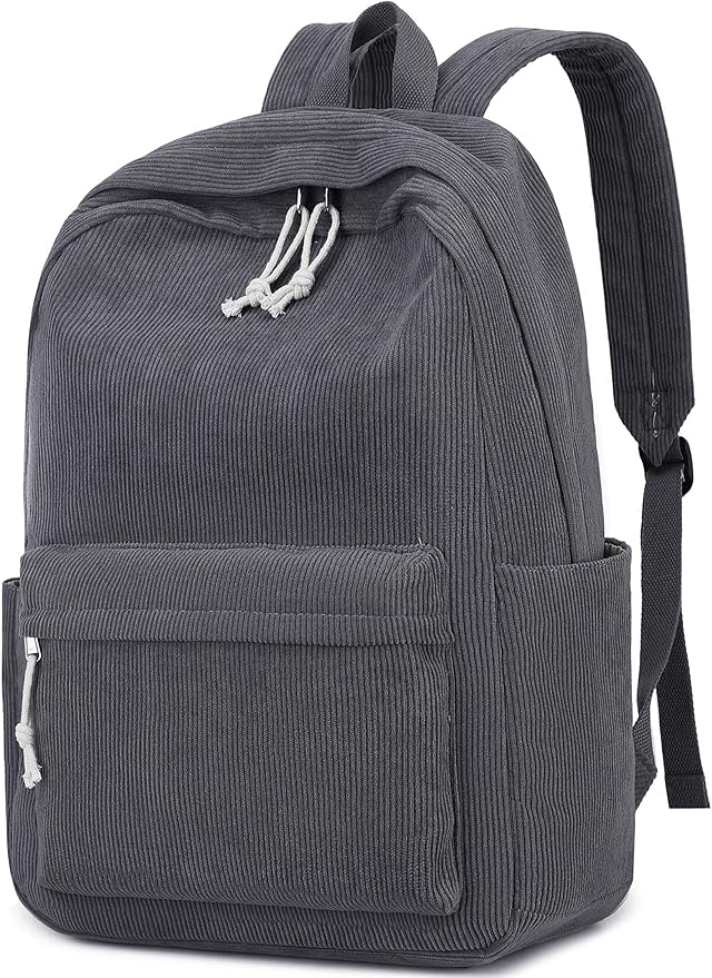 BTOOP School Backpack for Teens Large Corduroy Bookbag Lightweight 15.6 inch Laptop Bag for Girls Women Casual High School College