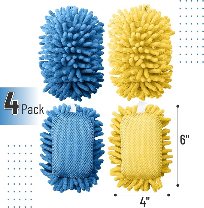 Mr. Pen- Magnetic Microfiber Shag Whiteboard Erasers, 4" x 6", 4 Pack