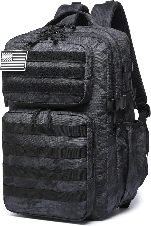 Wotony Military Tactical Backpack for Men Waterproof Daypack 3 Day Assault Pack Molle Bag with Water Bottle Holder