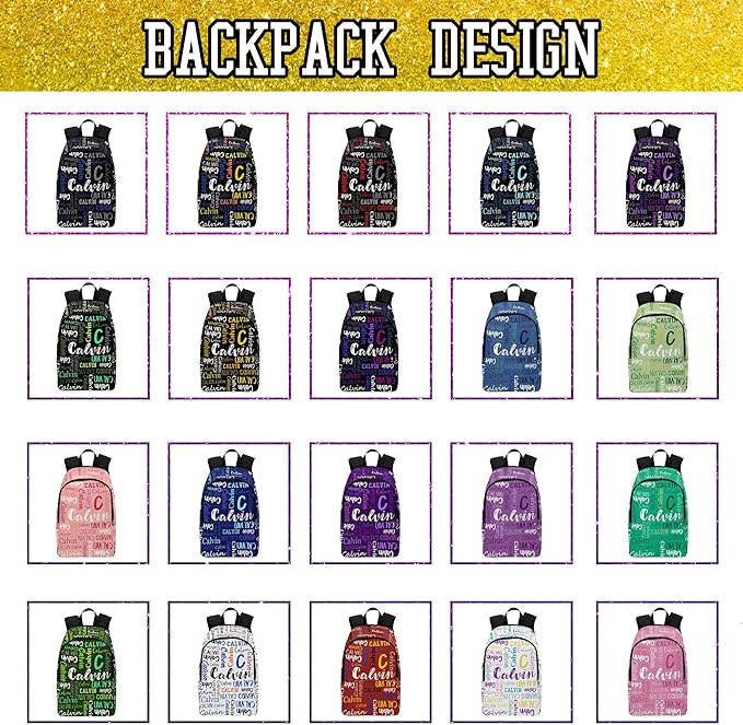 M YESCUSTOM Custom Name School Backpack for Girls Kids Boys Personalized Bookbag for Girls Elementary Kindergarten School Bag with Insulated Lunch Tote Little Kid Toddler Backpack