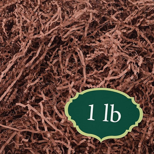 Arcadia Garden Products 1 lbs - Brown Crinkle Shredded Color Paper Filler Box Stuffing for Gift Wrapping & Crafts, Basket Filling, Confetti, Packaging & Shipping - RPC01BR