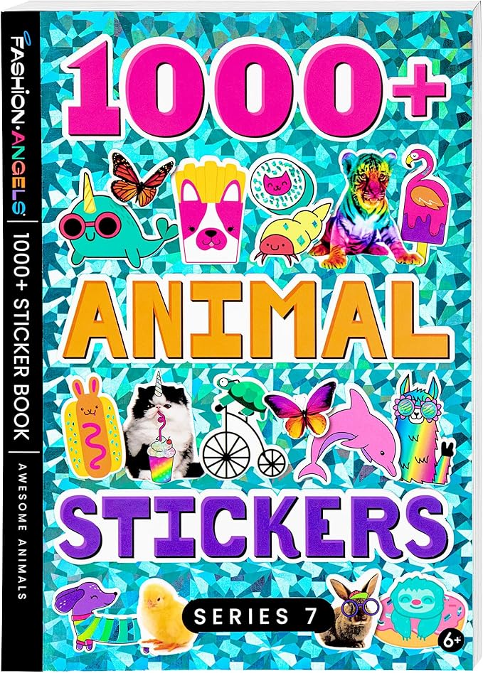 Fashion Angels 1500+ Animal Sticker Book - 40-Page Sticker Book for Kids - Over 1500 Stickers for Scrapbooking, Planner Decor, Gifts & Creative Play, Ages 6 and Up