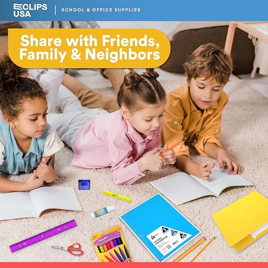 Middle School Supplies Kit 39 Piece School Supplies Kit Back to School Supplies Bundle School Supply Box for Kids Teens High School College Bulk Classroom Supplies with Notebooks Folders (12 Pack)