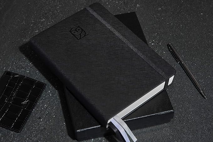 Wyze Planner Undated Daily Planner – 6-Month A5 Productivity Organizer with Full Page Per Day, ADHD Friendly, Hourly Schedule, Goal Setting, Habit Tracker, Weekly & Monthly Pages – Hardcover Time Management Notebook (Black)