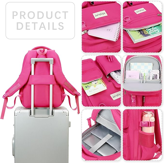 abshoo Large Heavy Duty Backpack For School College Bookbag Casual Multi Pocket Travel Backpacks