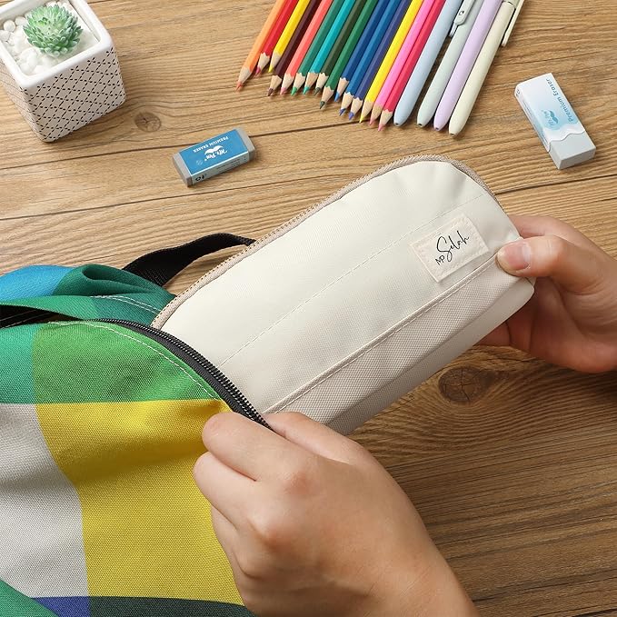 Mr. Pen- School Pencil Case, Cream, Pencil Pouch, Pen Case, Pen Pouch