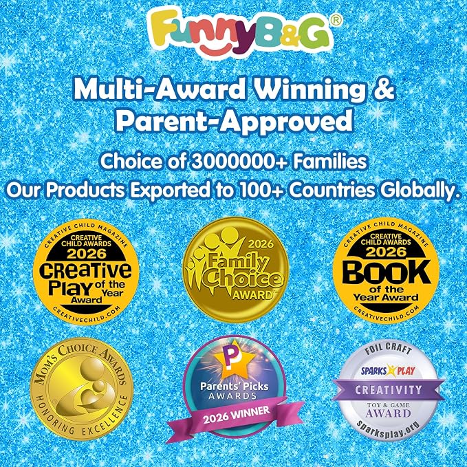 FUNNYB&G Mess-Free Foil Art Craft for Kids Ages 4-10, Kids Birthday Gift