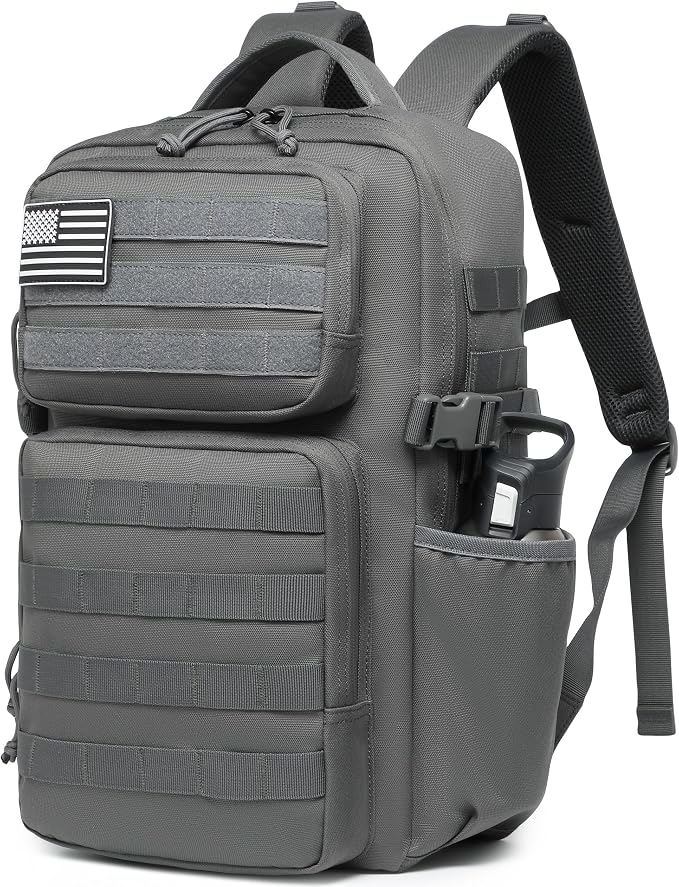 Wotony Military Tactical Backpack for Men Waterproof Daypack 3 Day Assault Pack Molle Bag with Water Bottle Holder
