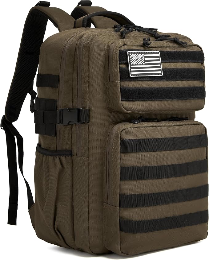 Wotony Military Tactical Backpack for Men Waterproof Daypack 3 Day Assault Pack Molle Bag with Water Bottle Holder
