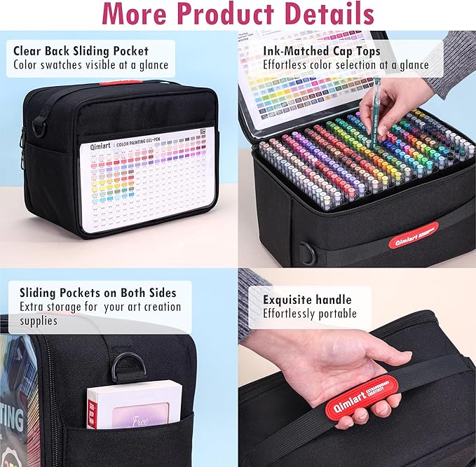 Colored Pen Gift Set, 252 Pack Colorful Gel Pens for Black Paper & White Paper, 0.6mm Fine Point Pens for Adult Drawing, Coloring,Journaling, Note Taking, Doodling, Art Supplies and DIY Crafts