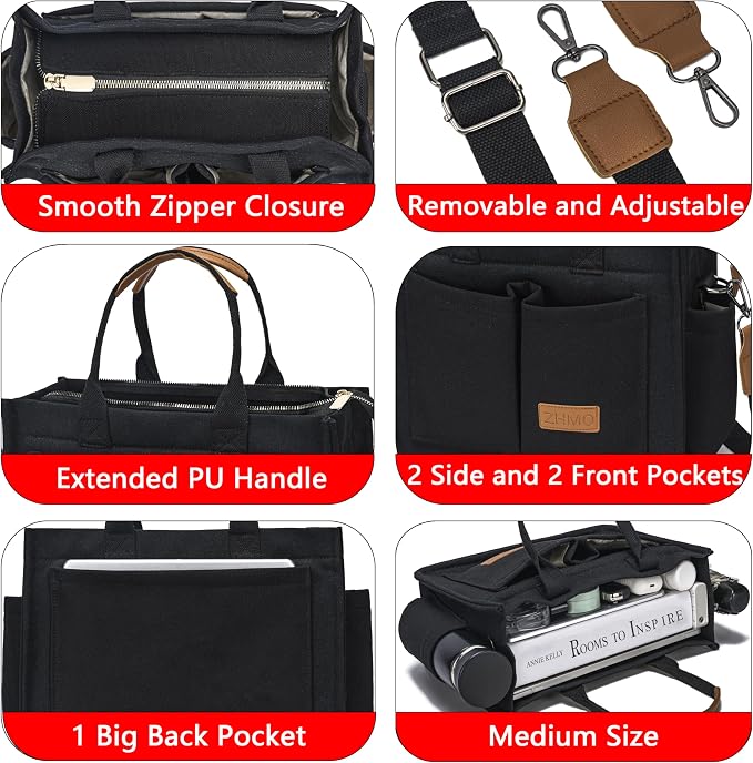 ZHMO Canvas Tote Bag for Women,Women's Bags Crossbody Bags Work Laptop Tote Bag Large Handbags Purse for Travel Nurse Teacher