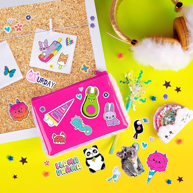 Fashion Angels 1500+ Animal Sticker Book - 40-Page Sticker Book for Kids - Over 1500 Stickers for Scrapbooking, Planner Decor, Gifts & Creative Play, Ages 6 and Up