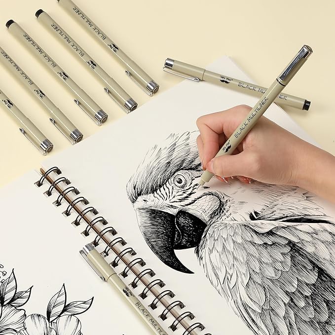 Mr. Pen- 0.25mm Micro Fine Point Pens, 4 Pack, Black Ink, Ultra Fine Point, Waterproof, Acid-Free, No-Smear Quick-Dry Fineliner Pens for Drawing, Sketching, Journaling, Outlines & Everyday Writing
