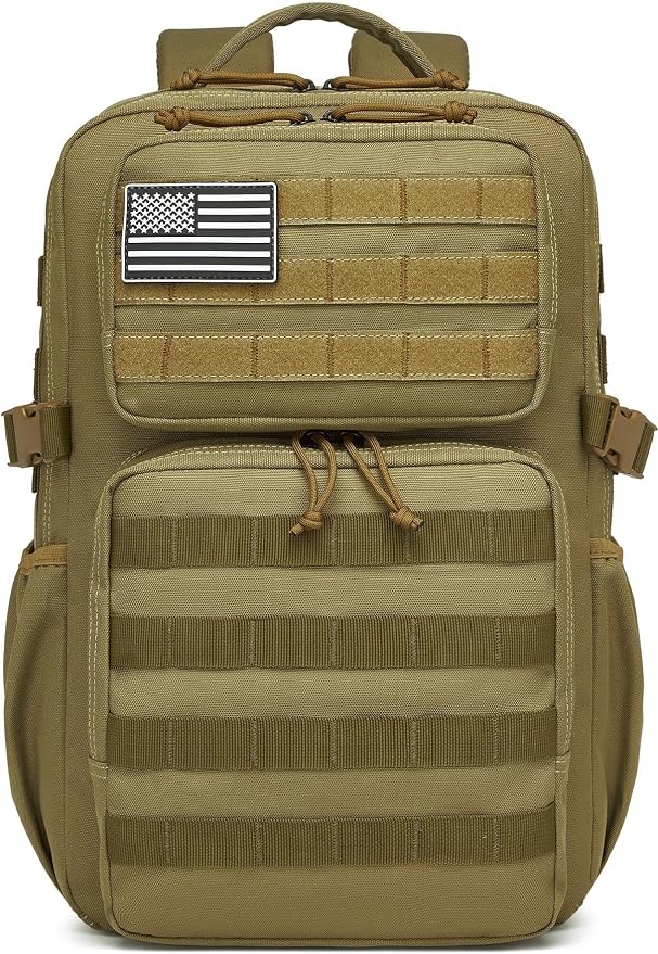 Wotony Military Tactical Backpack for Men Waterproof Daypack 3 Day Assault Pack Molle Bag with Water Bottle Holder