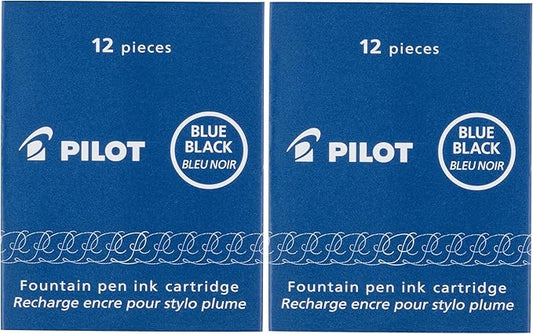 Pilot Namiki IC100 Fountain Pen Ink Cartridges - Blue/Black (Pack of 2)