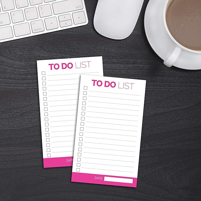 Home Advantage Vertical Index Card To Do Checklist (Pink, 3x5)