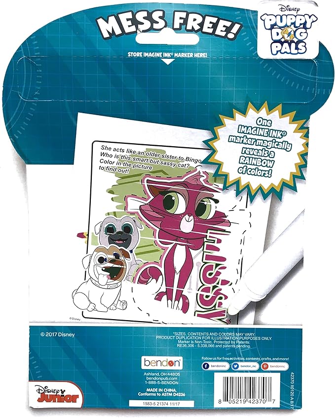 Bendon Puppy Dog Pals Imagine Ink Magic Ink Pictures and Game Book with Mess Free Marker