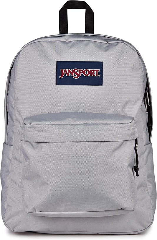JanSport SuperBreak One Backpack - Durable, Lightweight Bag with 1 Main Compartment, Front Utility Pocket with Built-in Organizer, Premium Backpack, Grounded Grey
